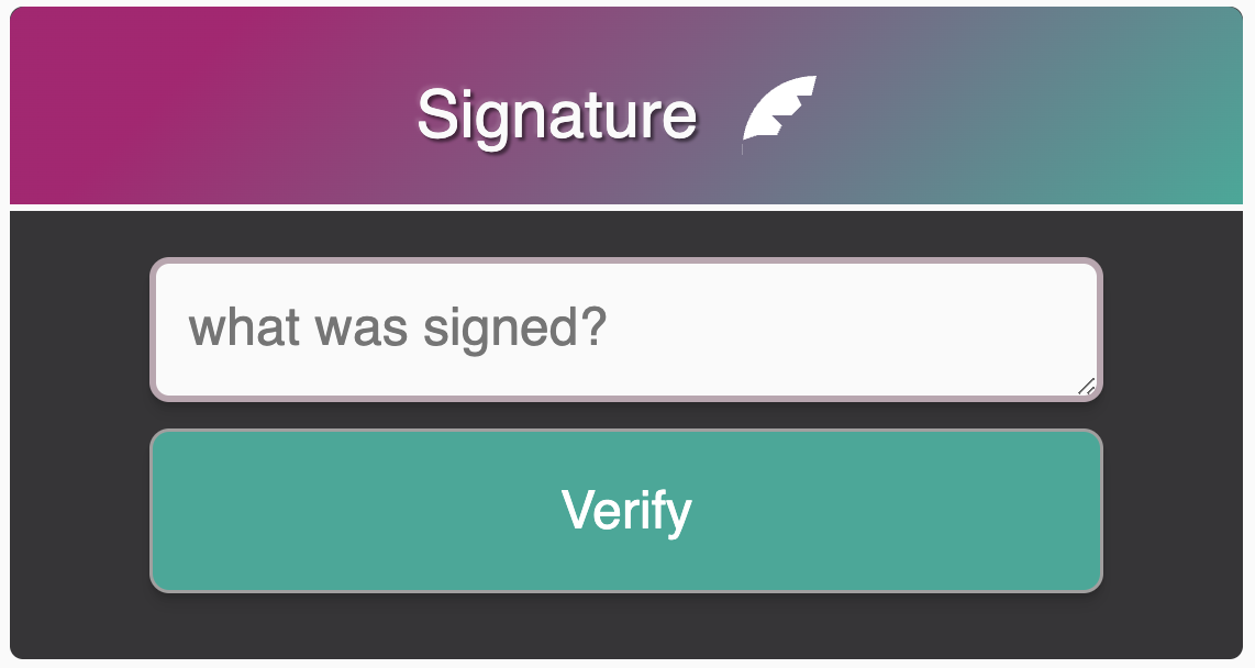 Signature client side empty