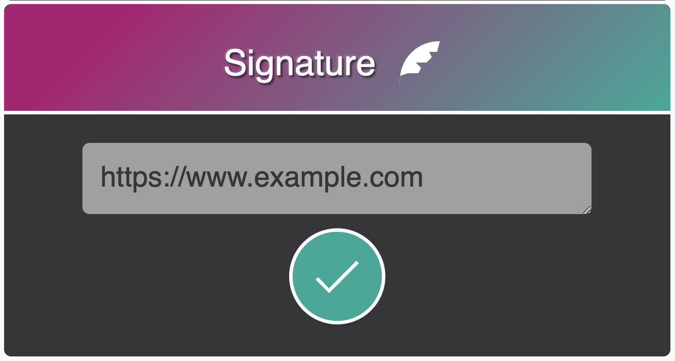 Signature client is valid