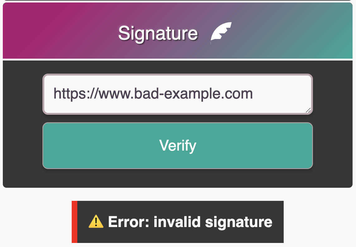 Signature client is invalid