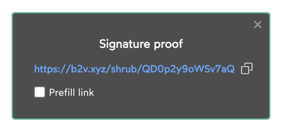 Signature modal